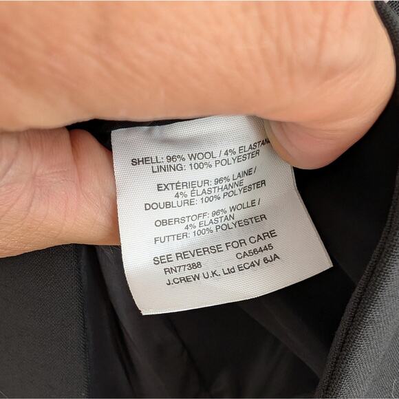 NWT J.Crew Parke Italian Wool Blazer in Black, size 00 - Picture 3 of 5